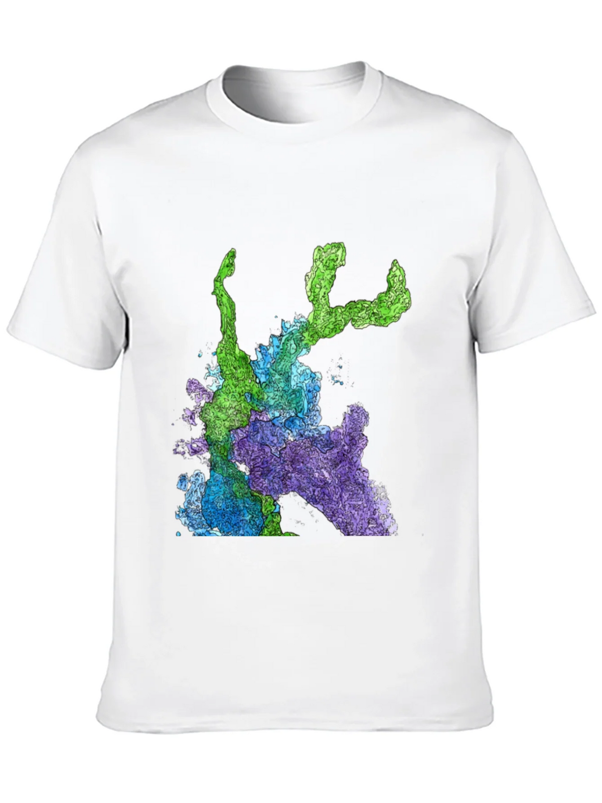 Abstract Art Graphic Print T-Shirt - Mens Black Tee product image 9