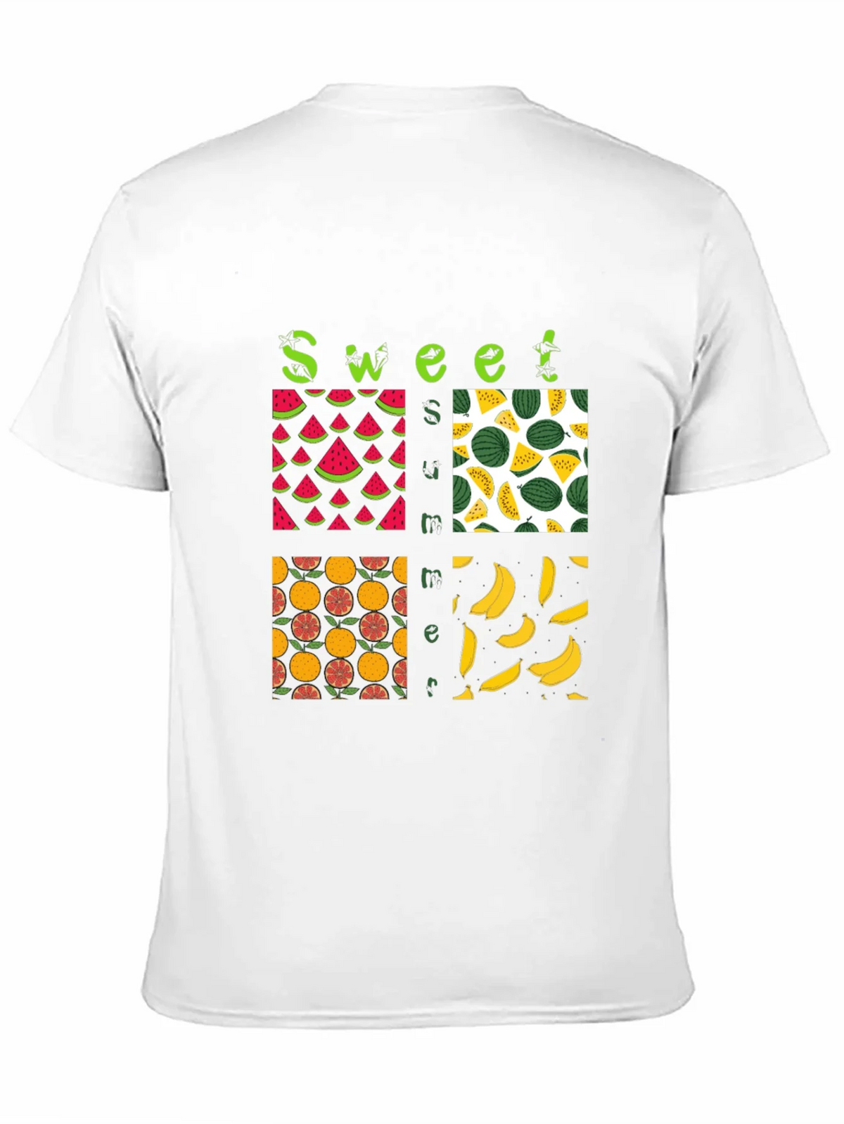 Sweet Summer Fruits Graphic Black T-Shirt product image 6