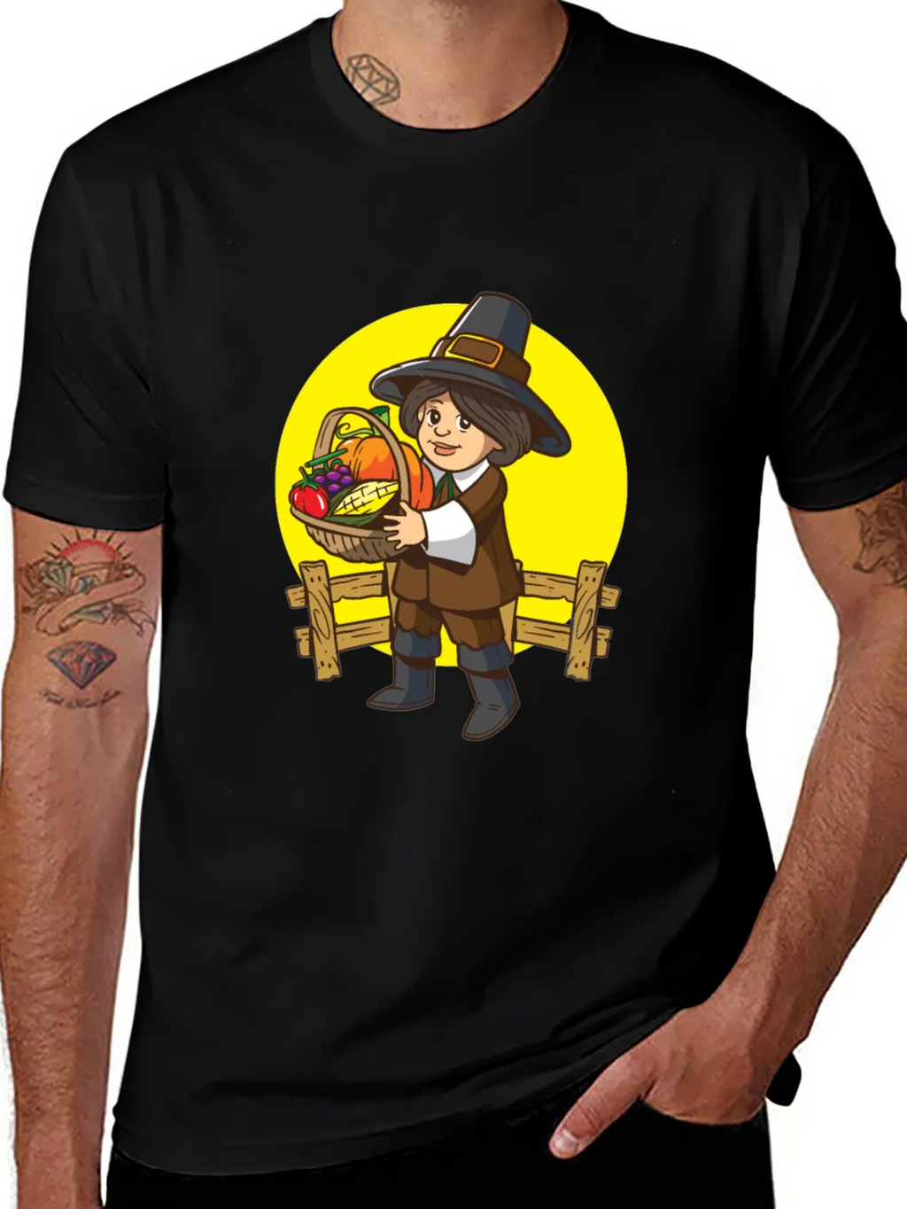 Pilgrim Harvest Graphic Tee - Thanksgiving T-Shirt product image 1