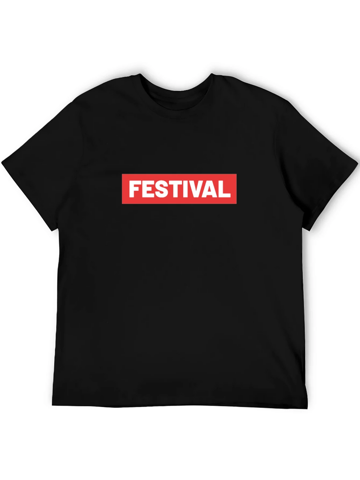 Festival Box Logo Graphic Tee - Cool Black T-Shirt product image 3