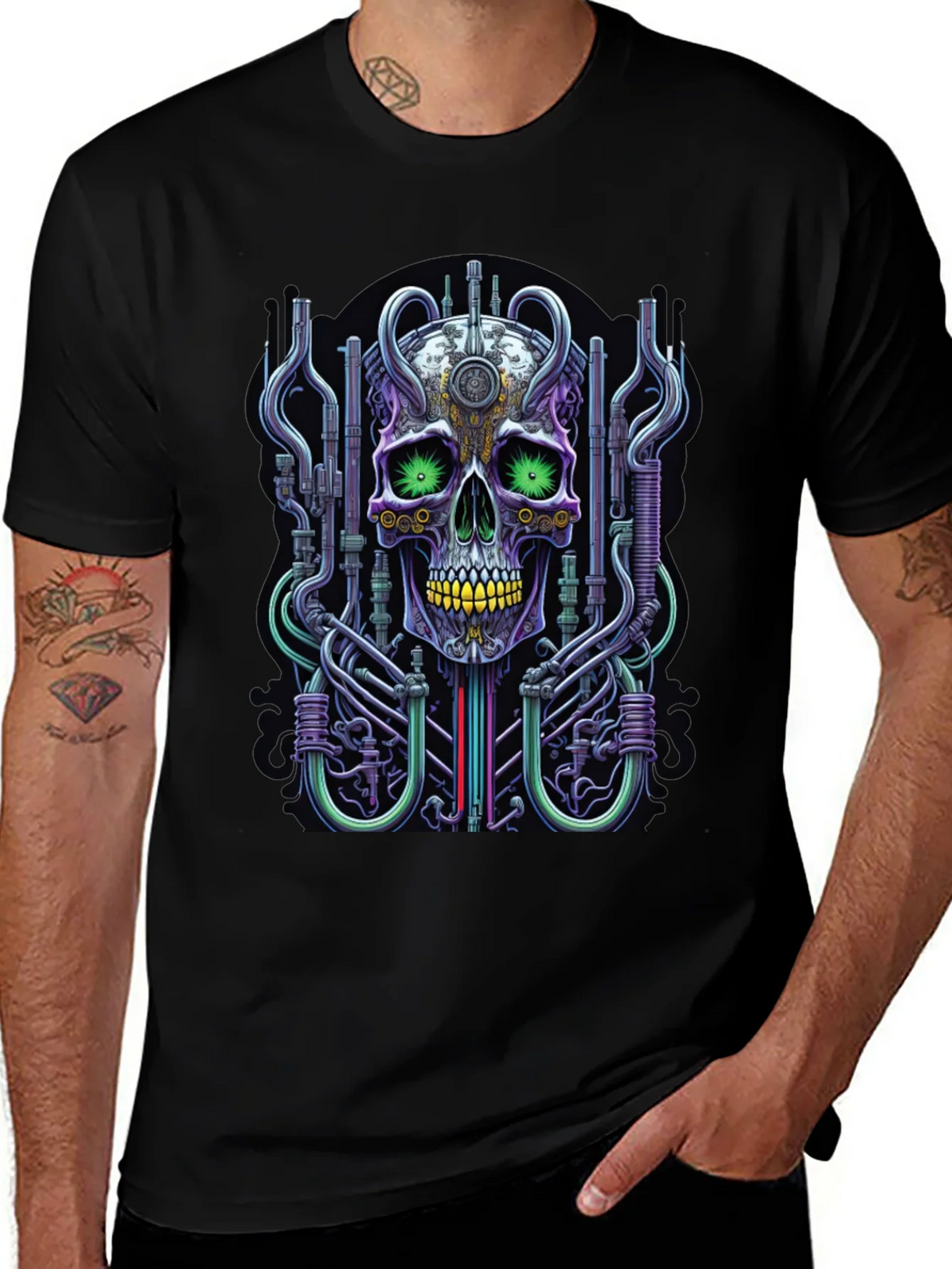 Cyberpunk Skull Graphic Tee - Unique Design product image 1