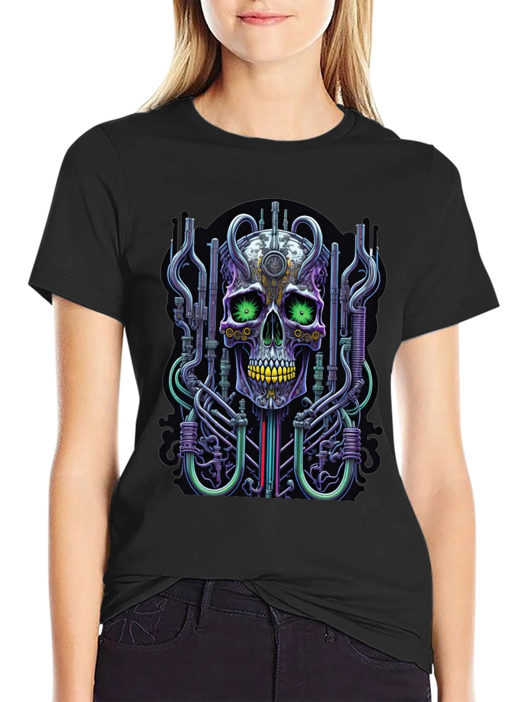 Cyberpunk Skull Graphic Tee - Unique Design product image 2