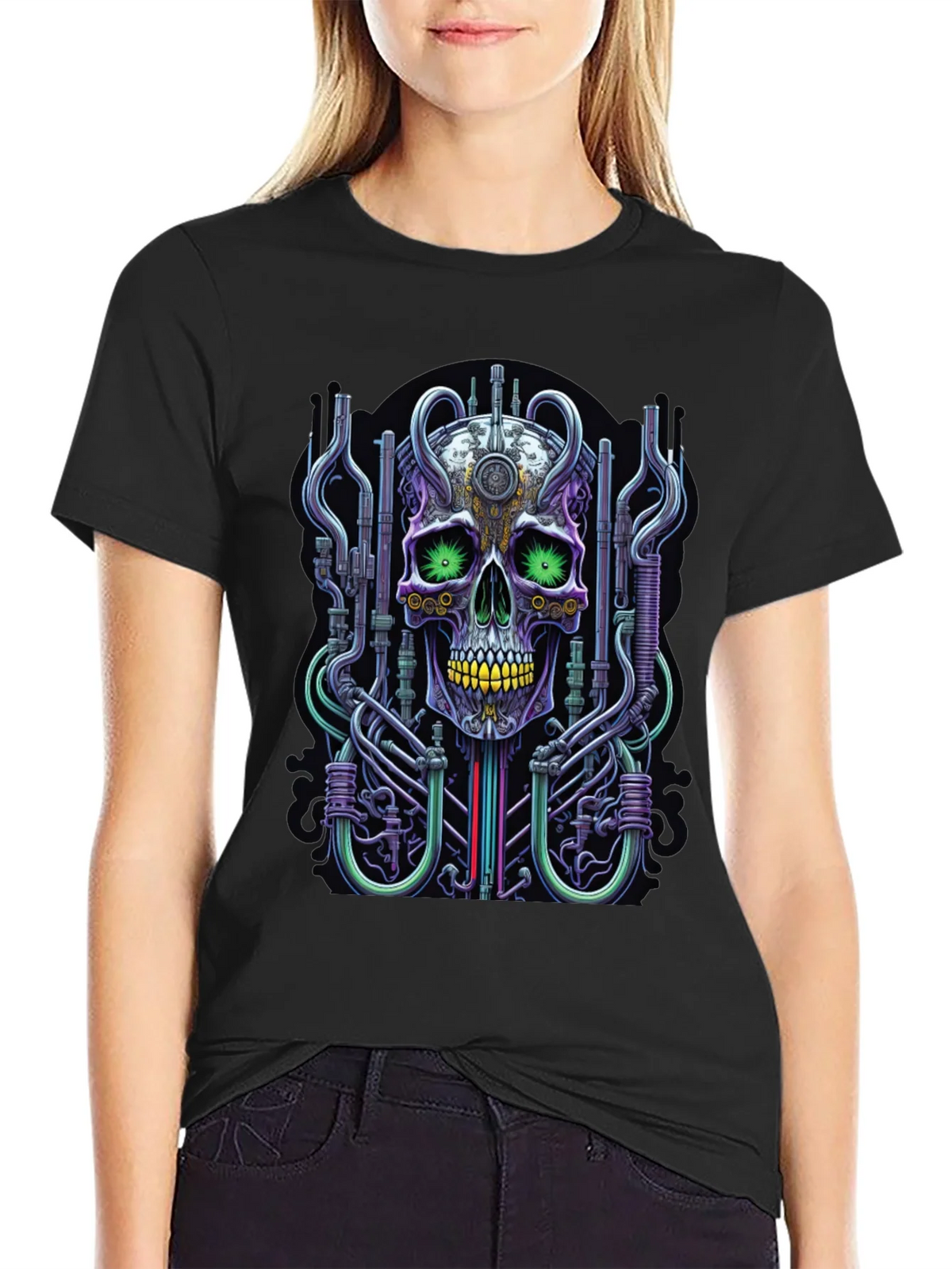 Cyberpunk Skull Graphic Tee - Unique Design product image 2