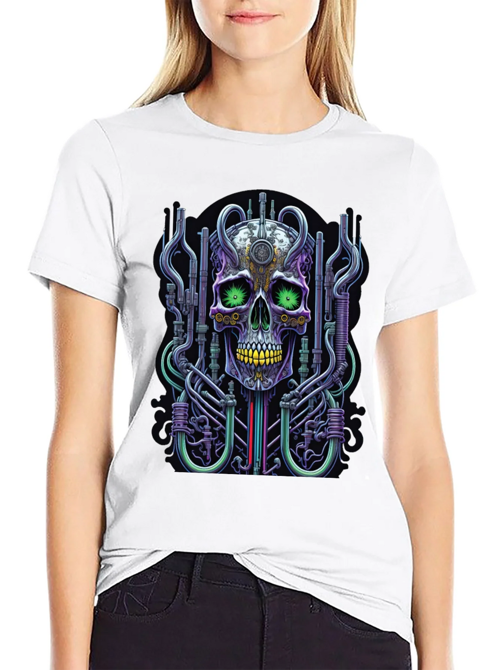 Cyberpunk Skull Graphic Tee - Unique Design product image 8