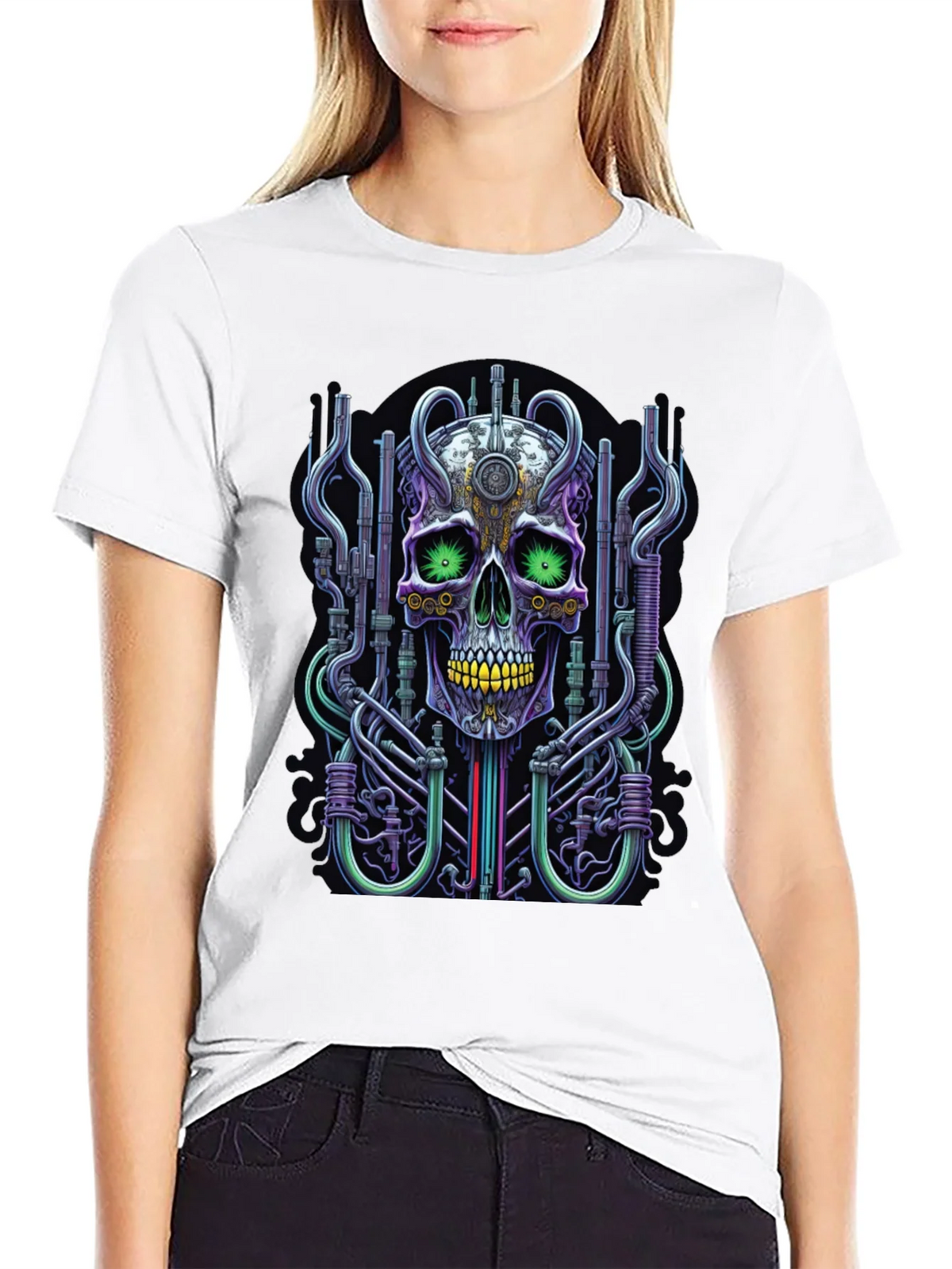 Cyberpunk Skull Graphic Tee - Unique Design product image 8