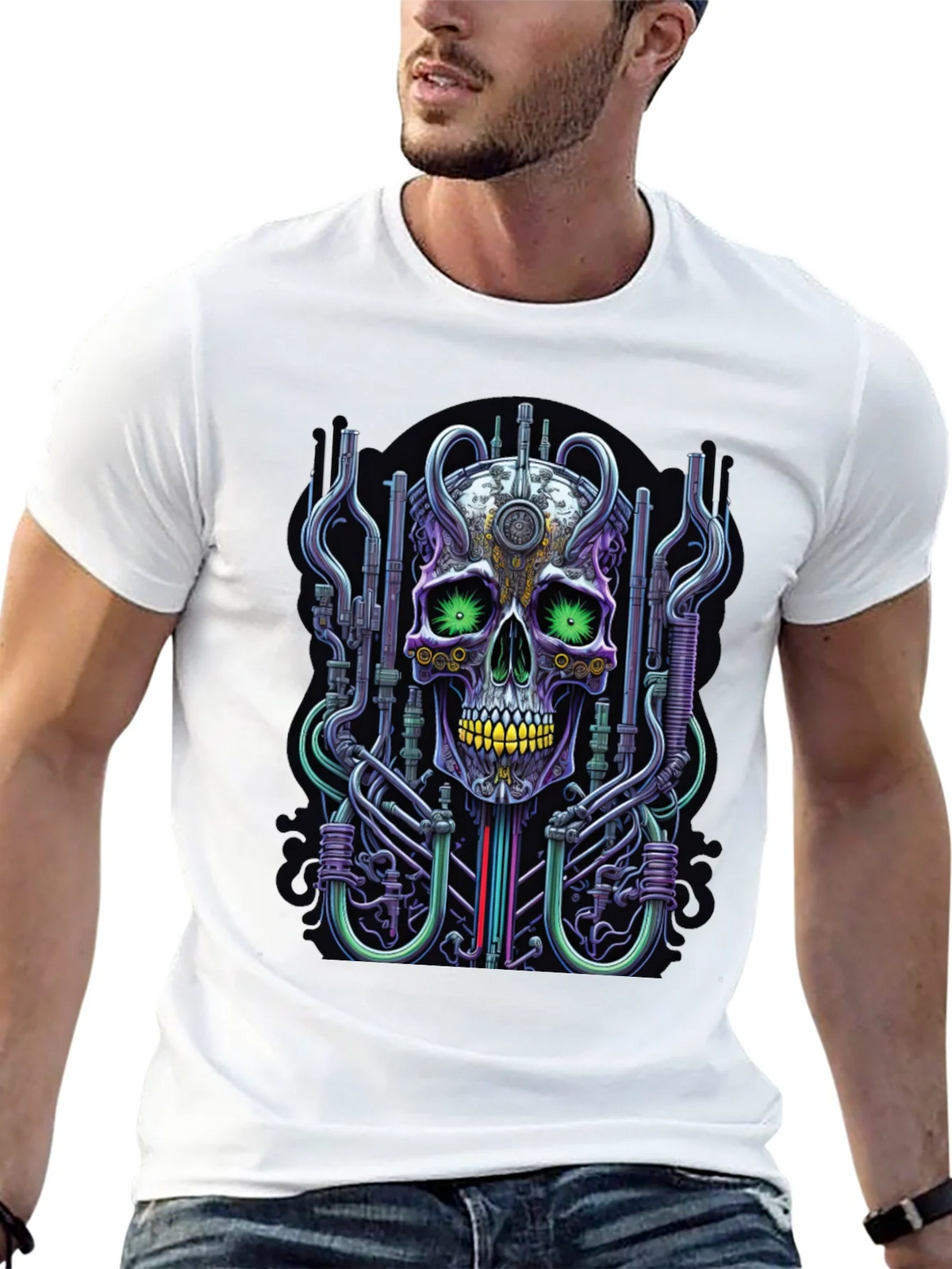 Cyberpunk Skull Graphic Tee - Unique Design product image 12