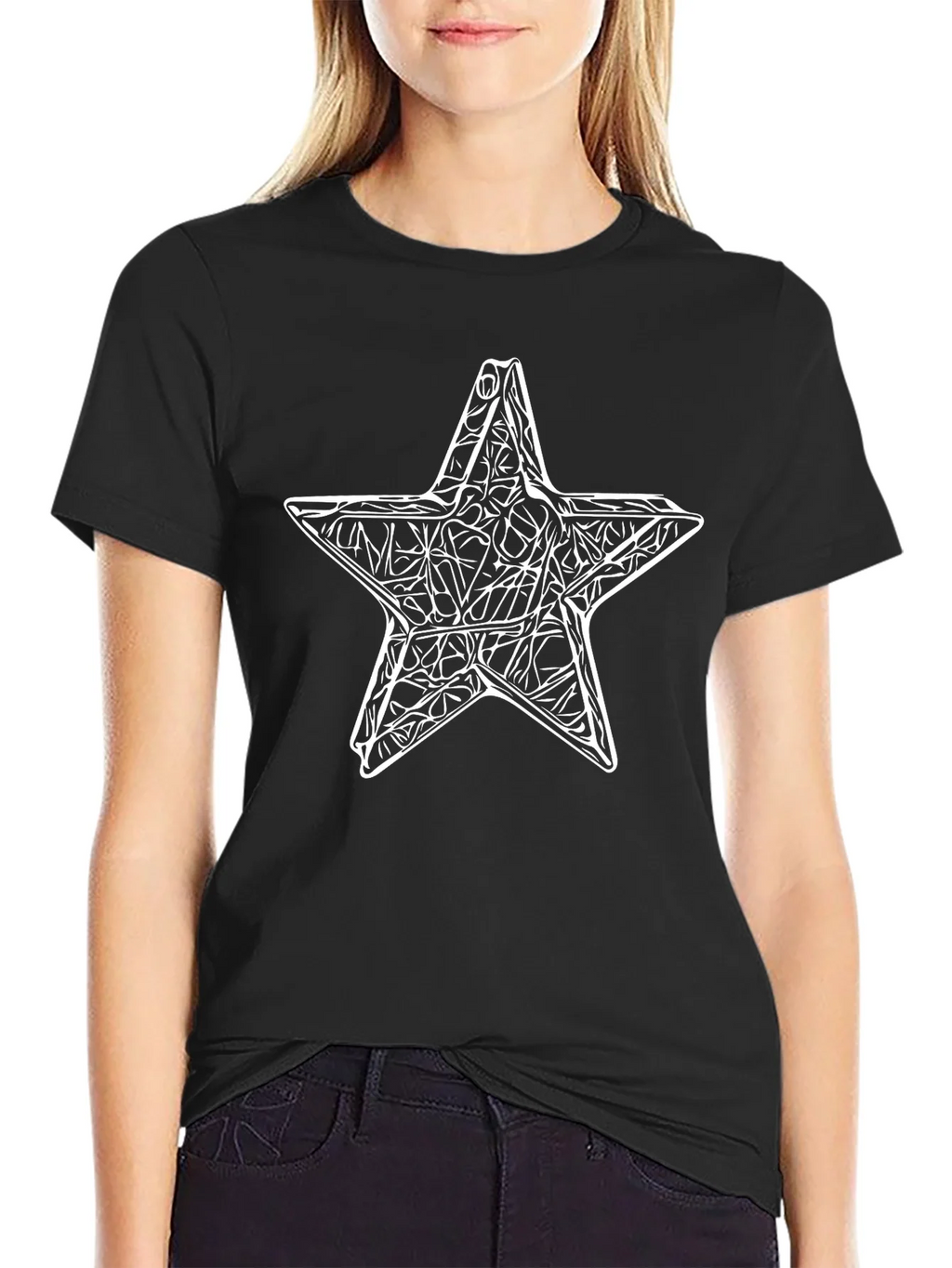 Abstract Star Graphic Tee - Mens Black T-Shirt product image 2