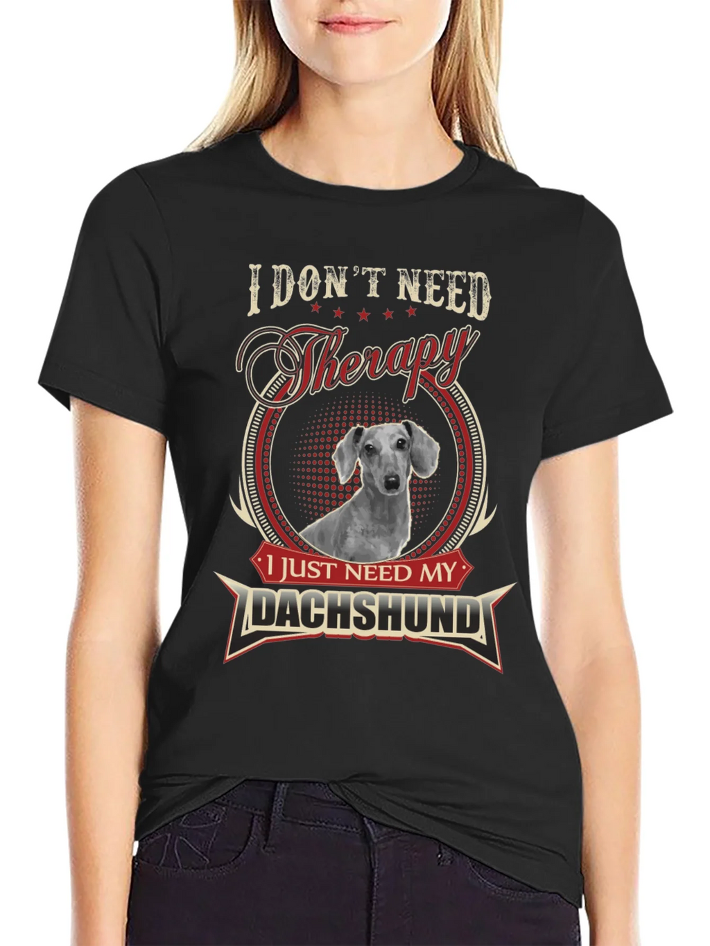 Dachshund Therapy T-Shirt - Funny Dog Lover Tee product image 2