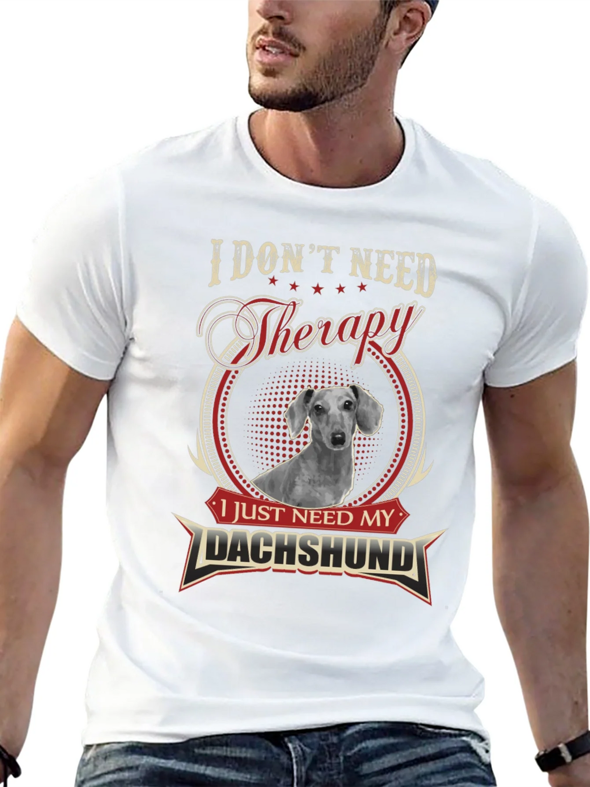 Dachshund Therapy T-Shirt - Funny Dog Lover Tee product image 10