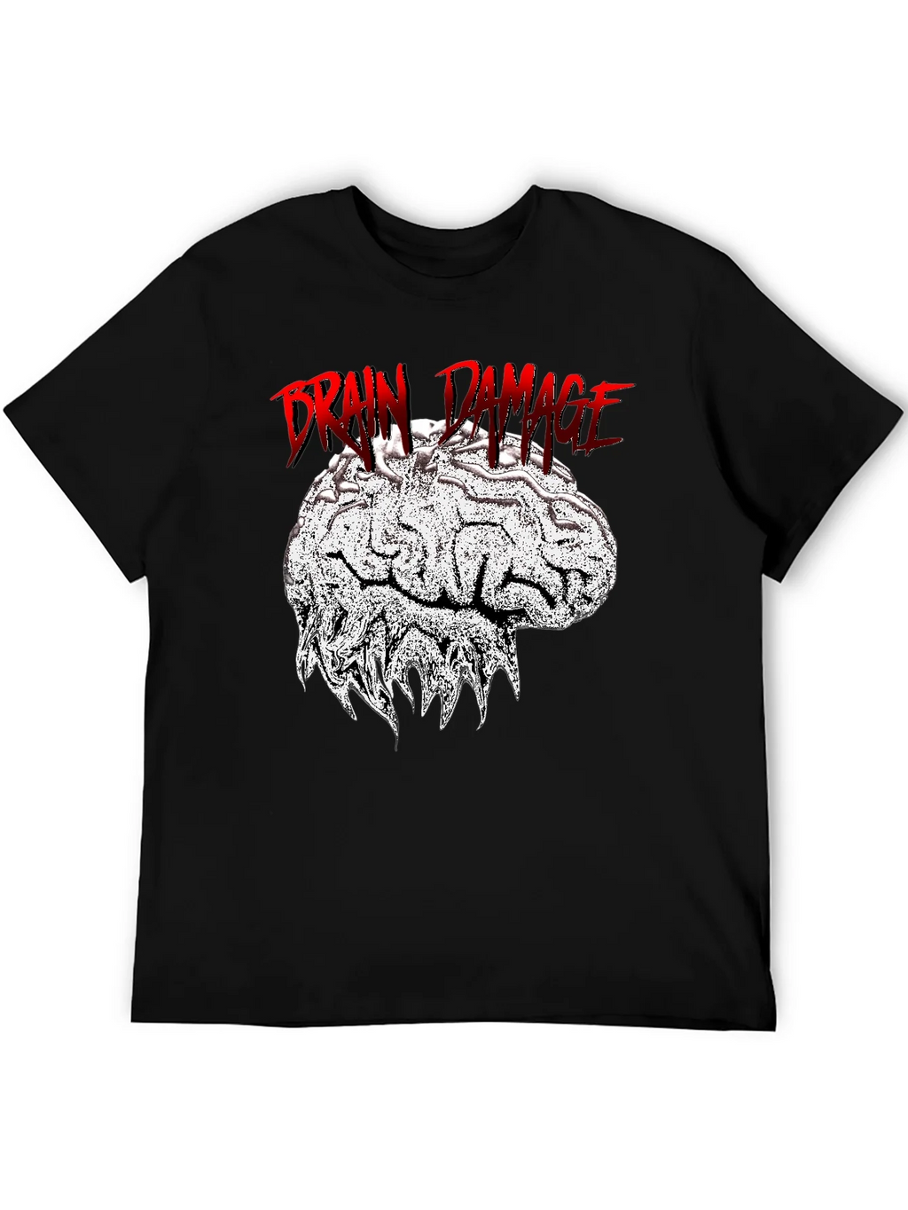 Brain Damage Graphic Tee - Unique Design Black T-Shirt product image 5