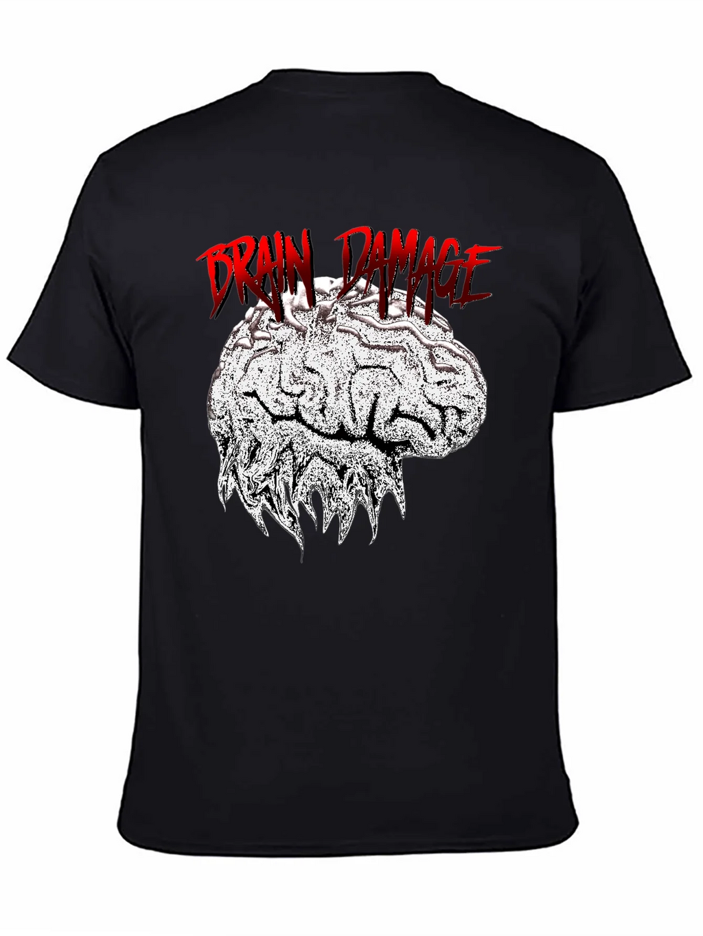 Brain Damage Graphic Tee - Unique Design Black T-Shirt product image 4