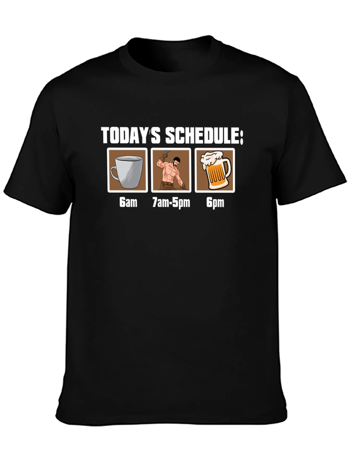 Humorous Schedule Graphic Tee product image 3