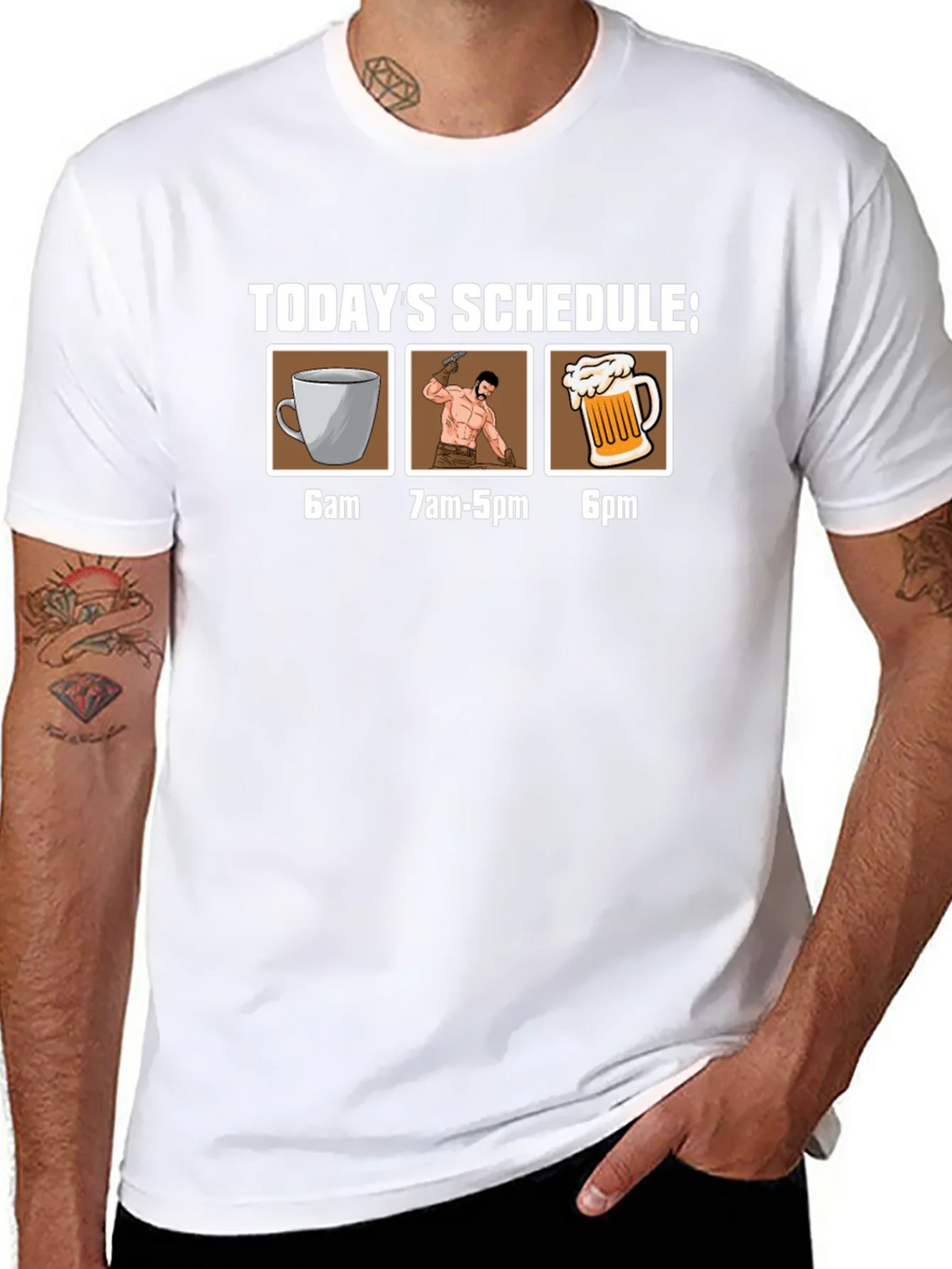 Humorous Schedule Graphic Tee product image 7