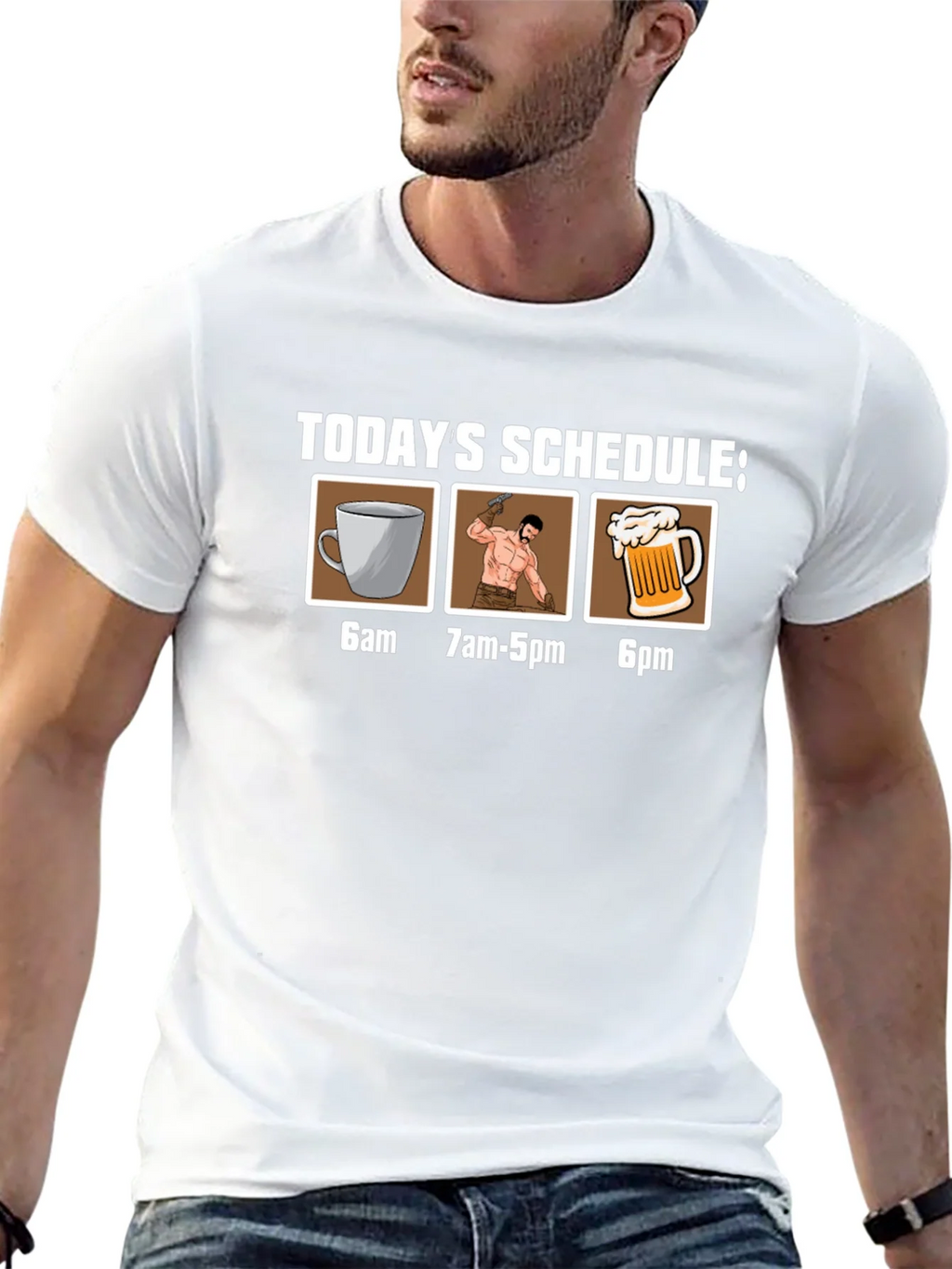 Humorous Schedule Graphic Tee product image 12
