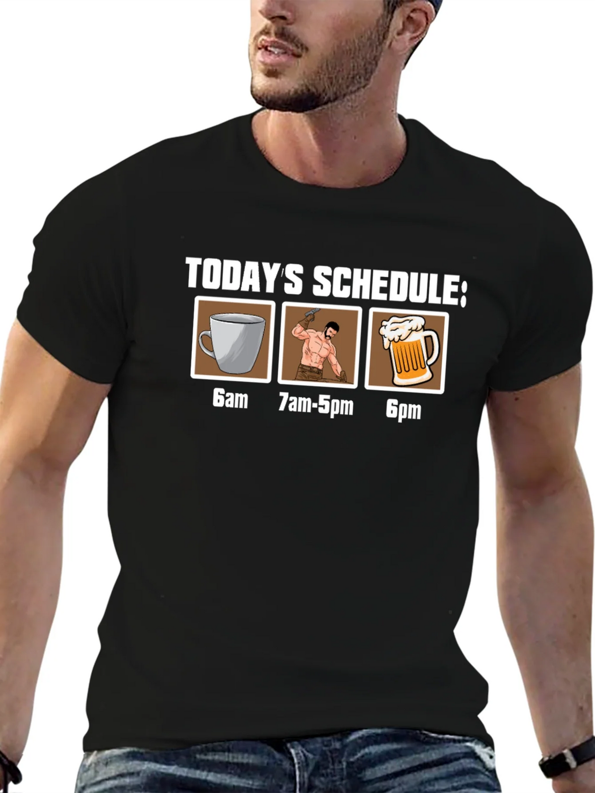 Humorous Schedule Graphic Tee product image 6
