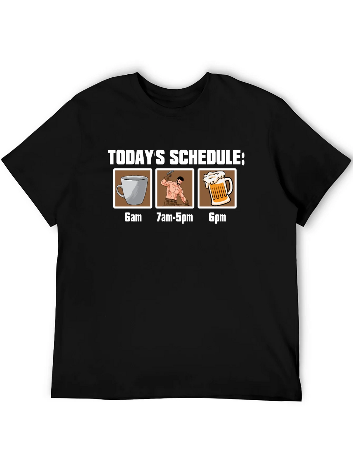 Humorous Schedule Graphic Tee product image 5