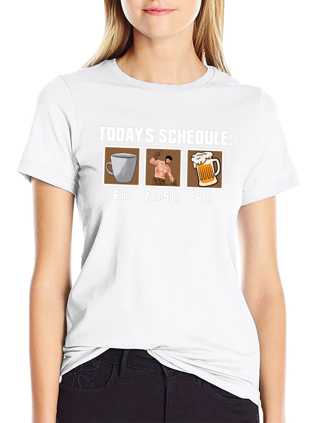 Humorous Schedule Graphic Tee product image 8