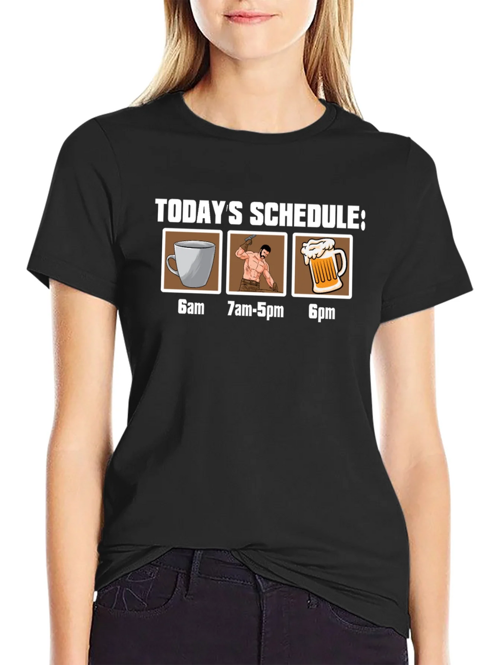 Humorous Schedule Graphic Tee product image 2