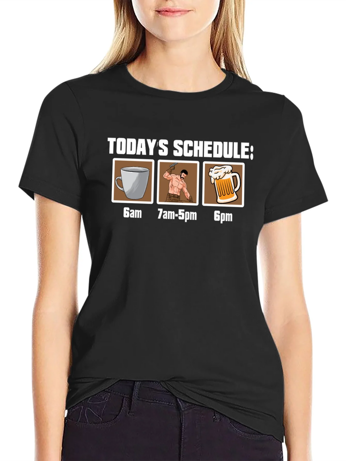Humorous Schedule Graphic Tee product image 2