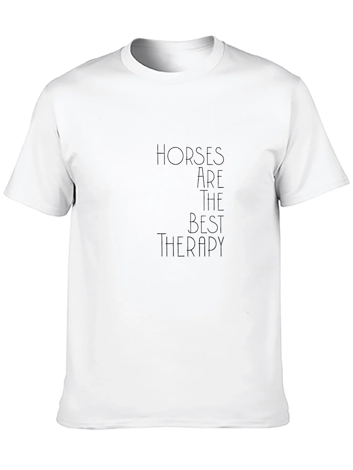 Horses Are The Best Therapy Black T-Shirt product image 6