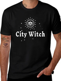 City Witch Graphic Tee - Unisex Black Cotton T-Shirt product image 1