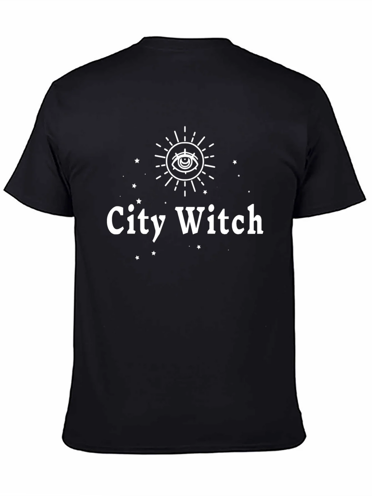 City Witch Graphic Tee - Unisex Black Cotton T-Shirt product image 4