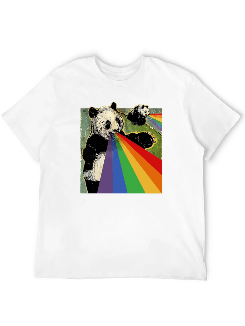 Panda Rainbow T-Shirt - Unique Graphic Tee product image 9