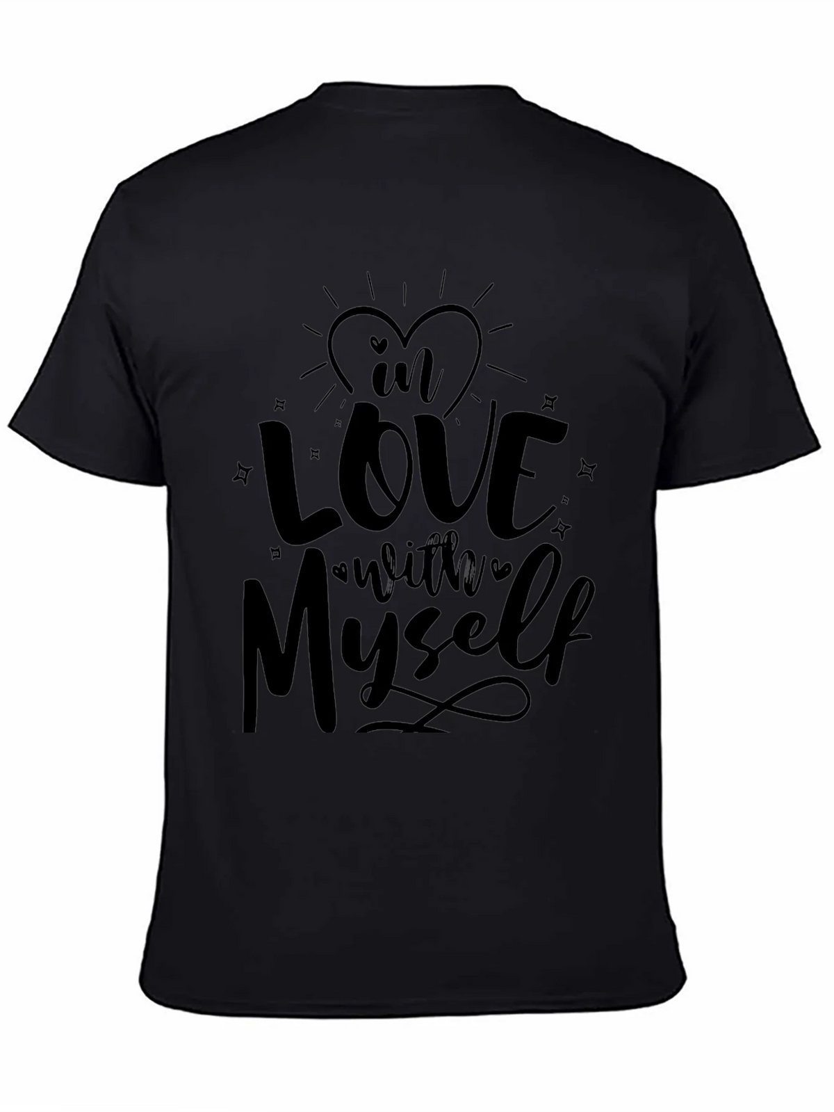 In Love with Myself Graphic Black Tee product image 3