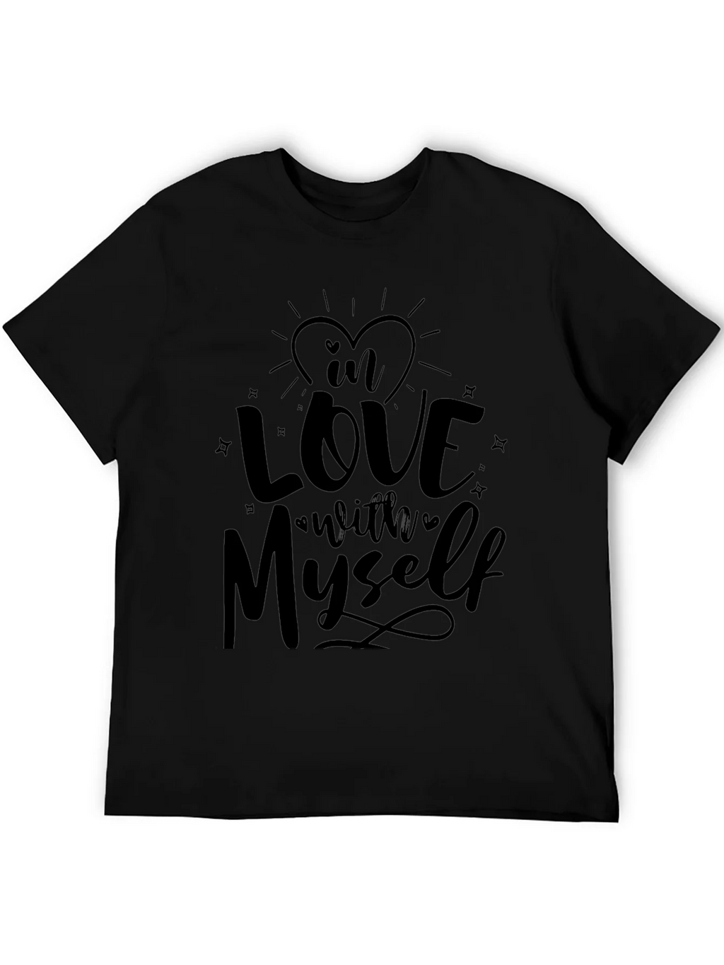 In Love with Myself Graphic Black Tee product image 4
