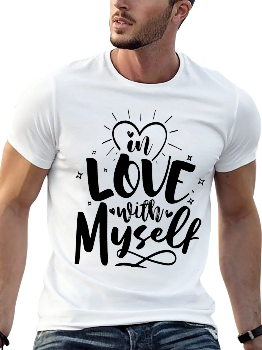 In Love with Myself Graphic Black Tee product image 10