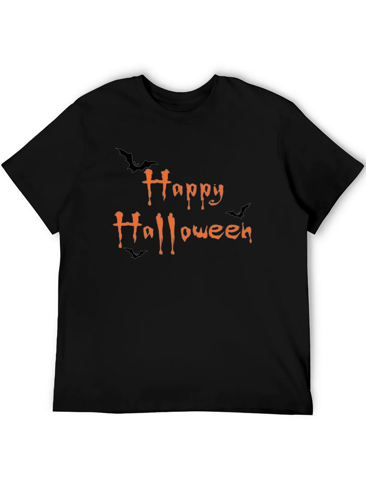Happy Halloween Graphic Print Black T-Shirt product image 5