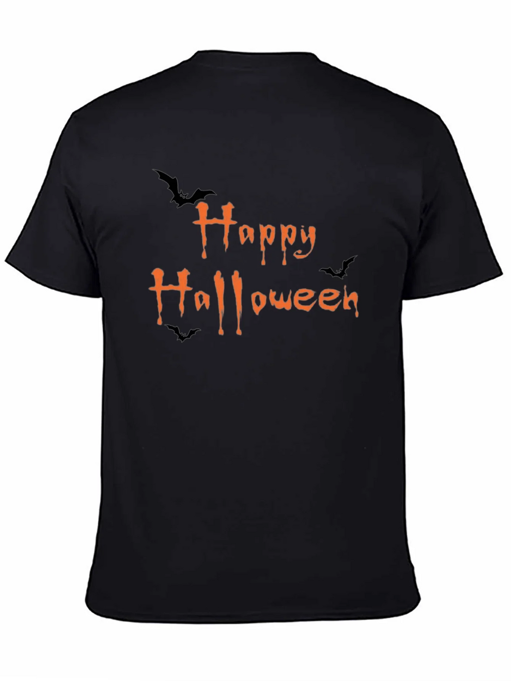 Happy Halloween Graphic Print Black T-Shirt product image 4