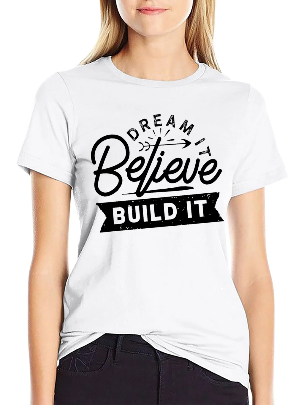 Dream Believe Build T-Shirt - Motivational Design product image 8