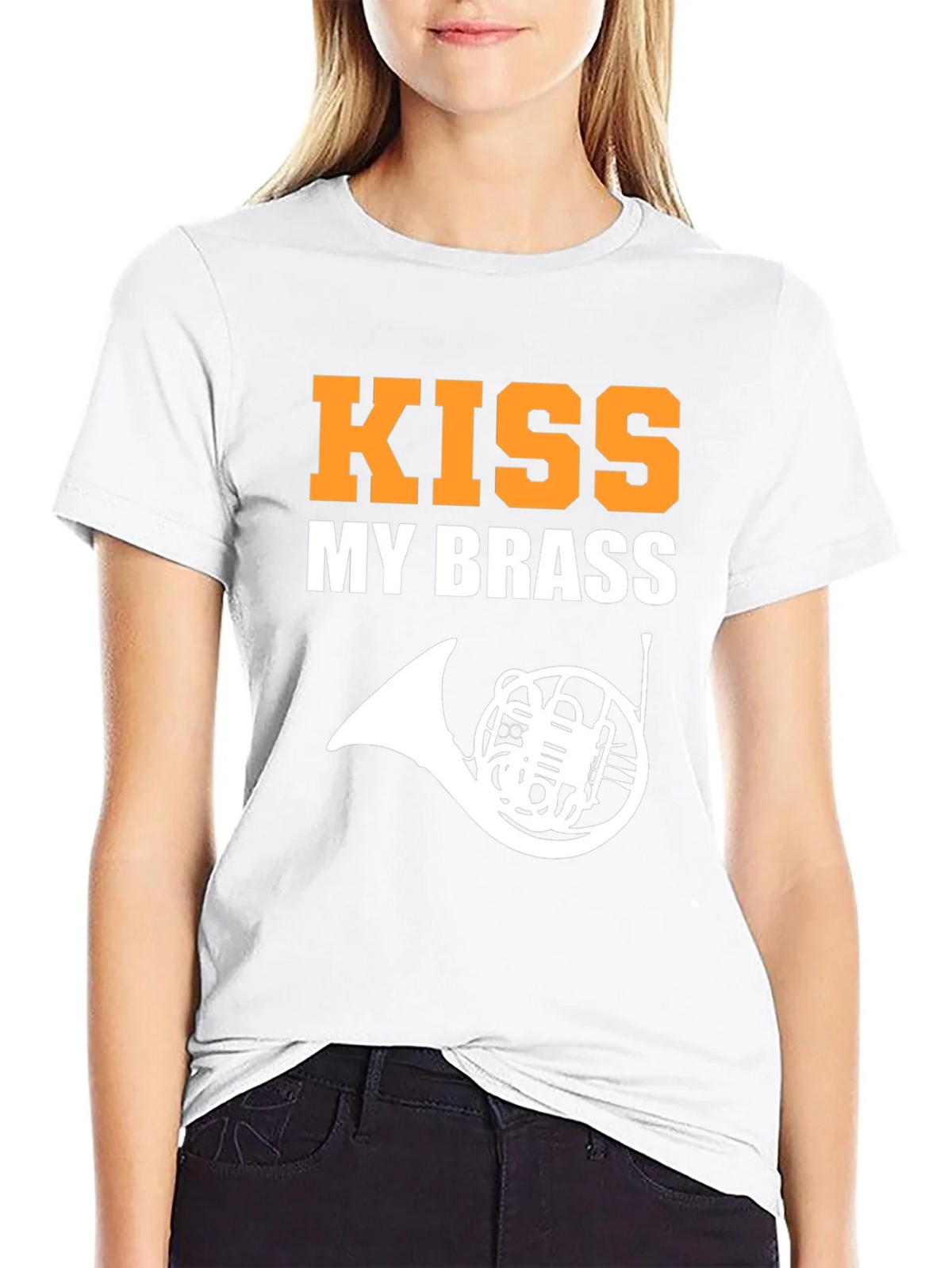 Kiss My Brass Funny French Horn T-Shirt product image 3