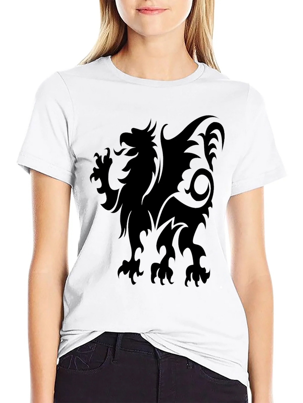 Black Griffin Graphic Tee - Mens Stylish Crew Neck T-Shirt product image 8