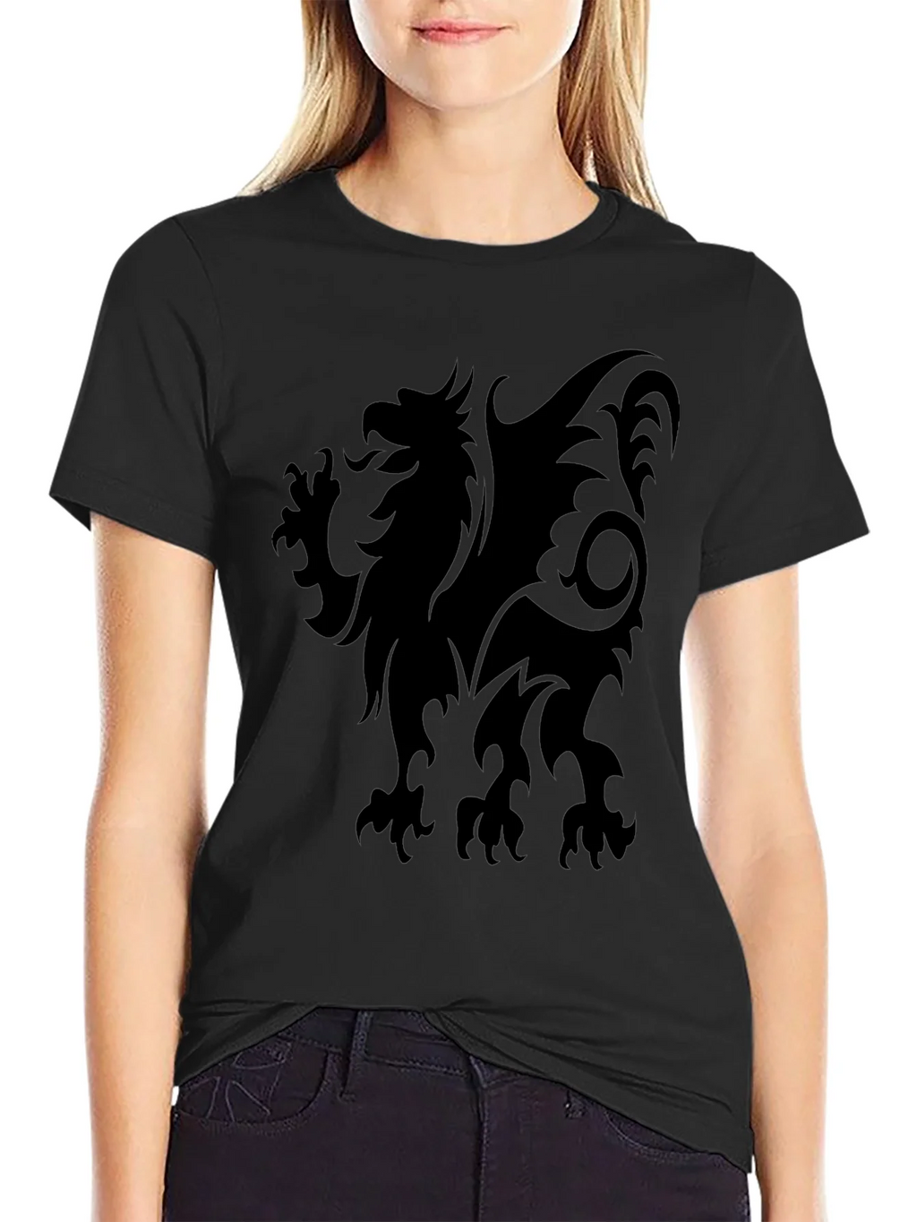 Black Griffin Graphic Tee - Mens Stylish Crew Neck T-Shirt product image 2