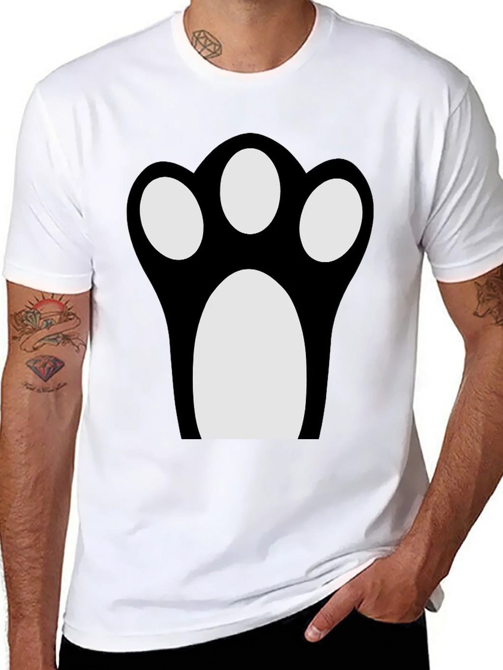 Fun Cat Paw Print Graphic Tee product image 6