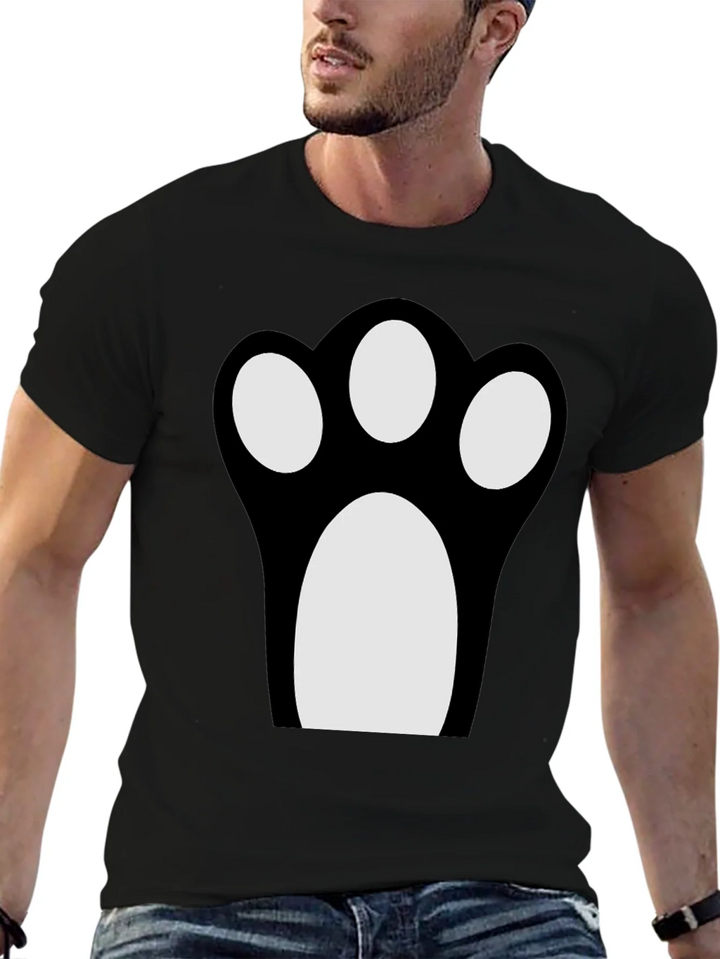 Fun Cat Paw Print Graphic Tee product image 5