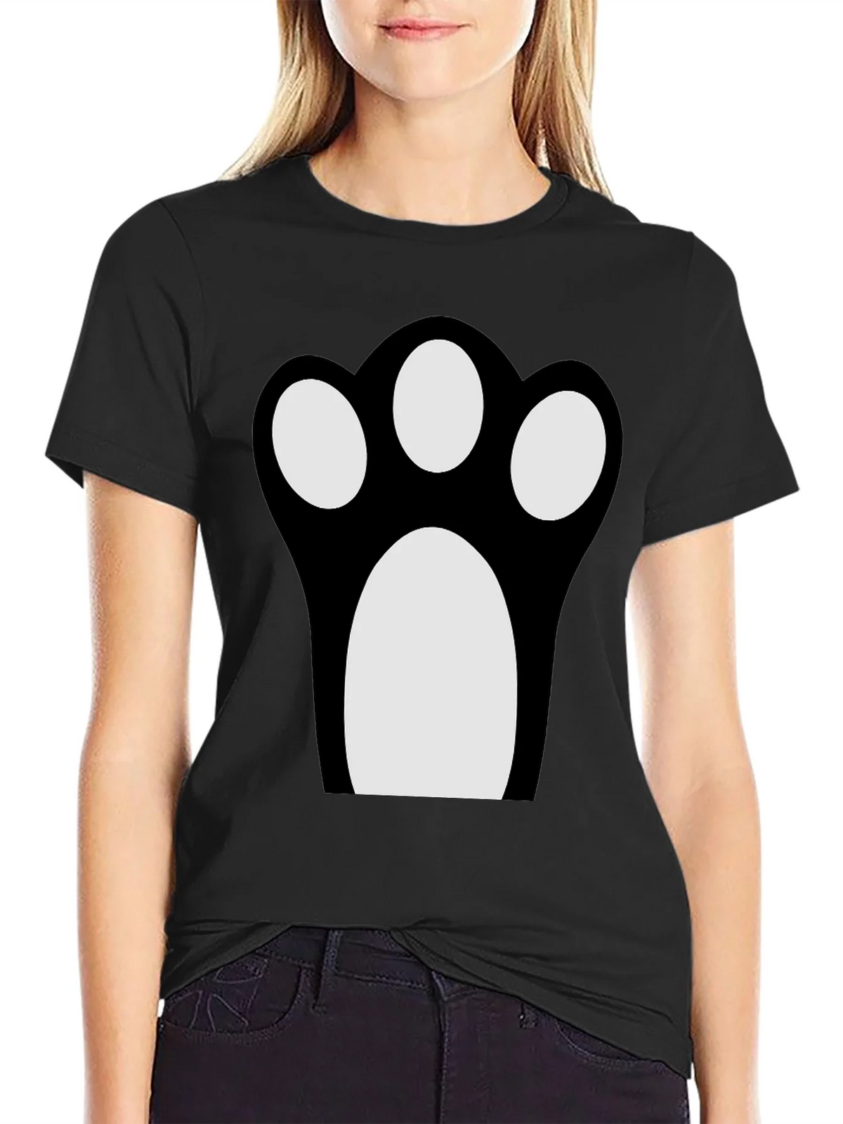 Fun Cat Paw Print Graphic Tee product image 2