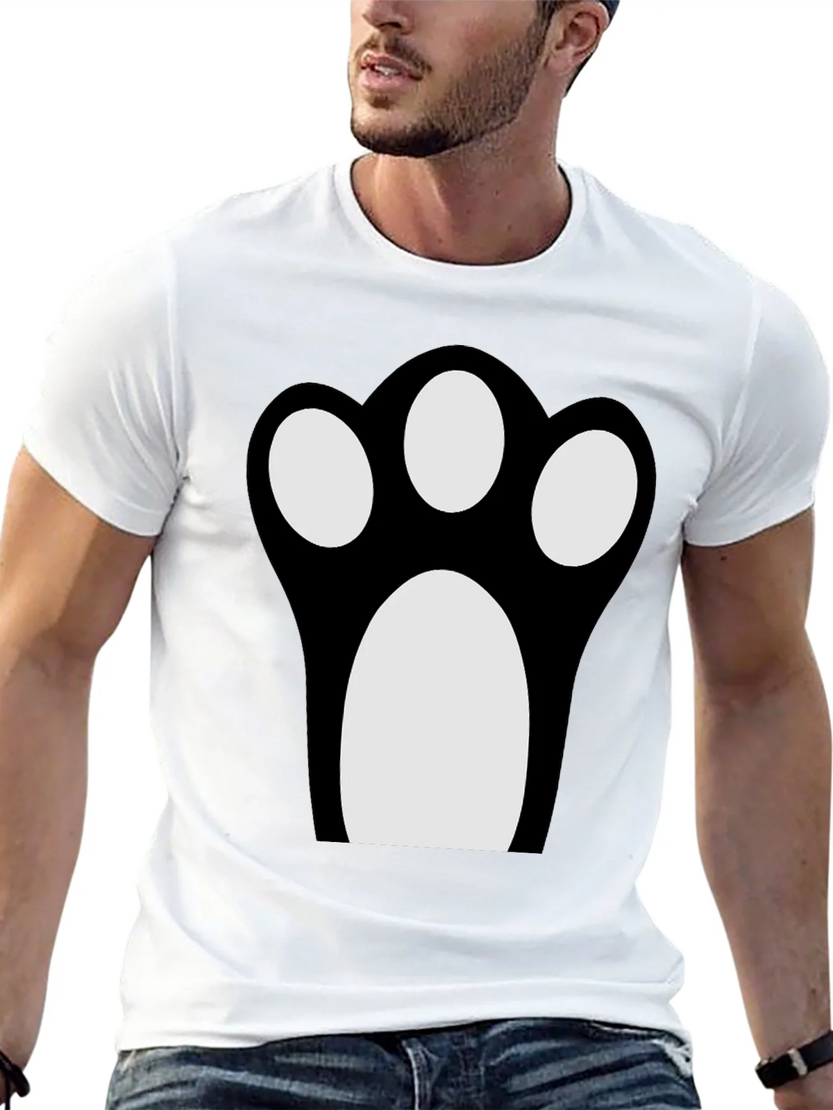 Fun Cat Paw Print Graphic Tee product image 9