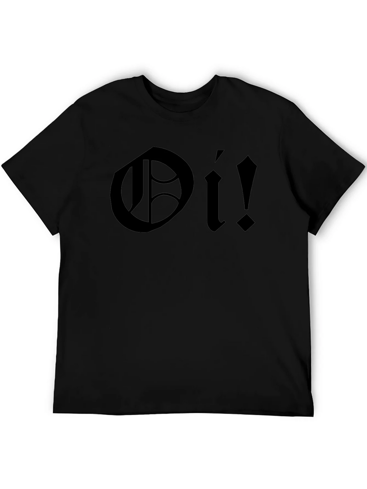 Oi! Black Graphic T-Shirt - Bold Punk Rock Style product image 5