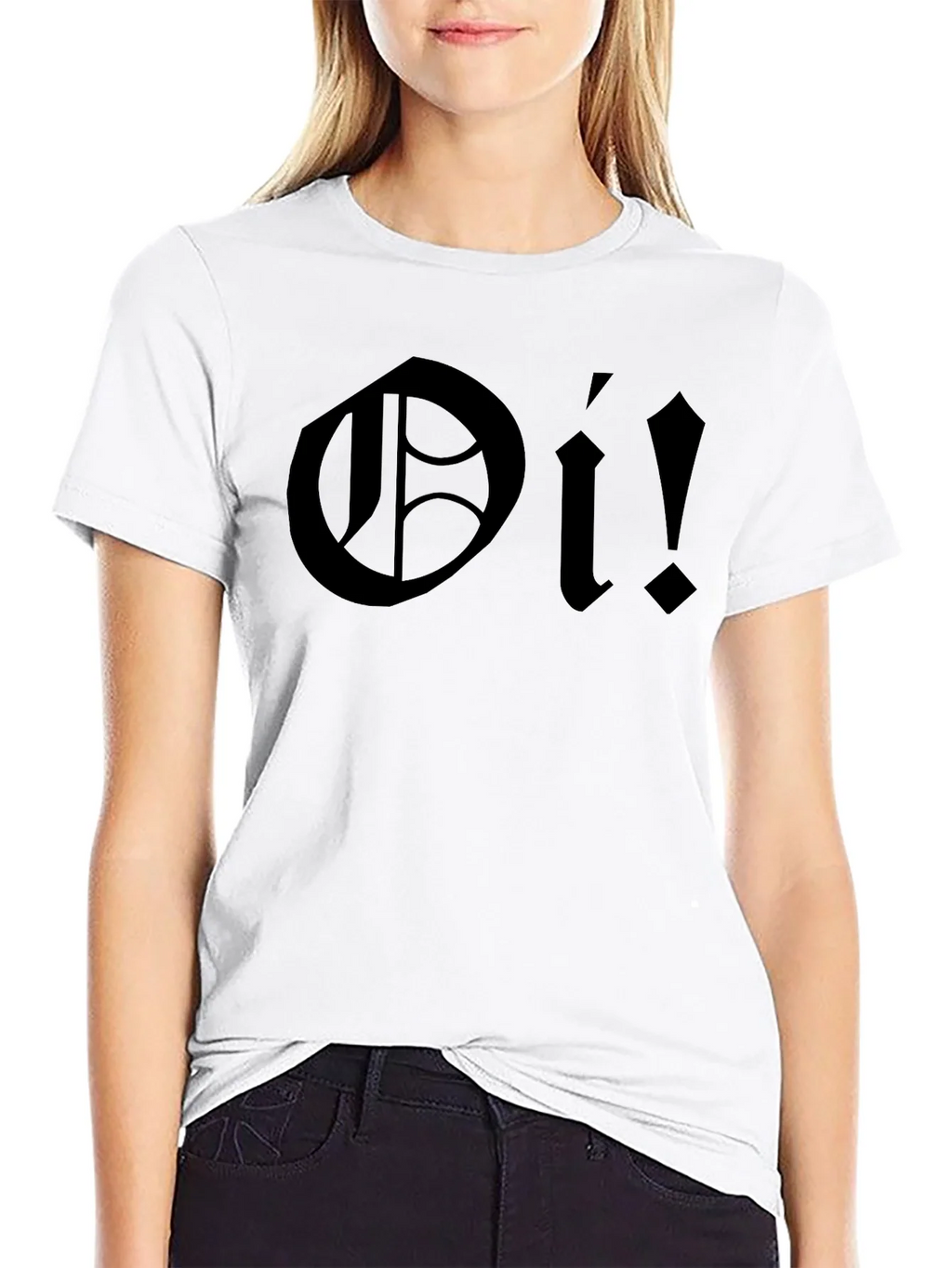 Oi! Black Graphic T-Shirt - Bold Punk Rock Style product image 8