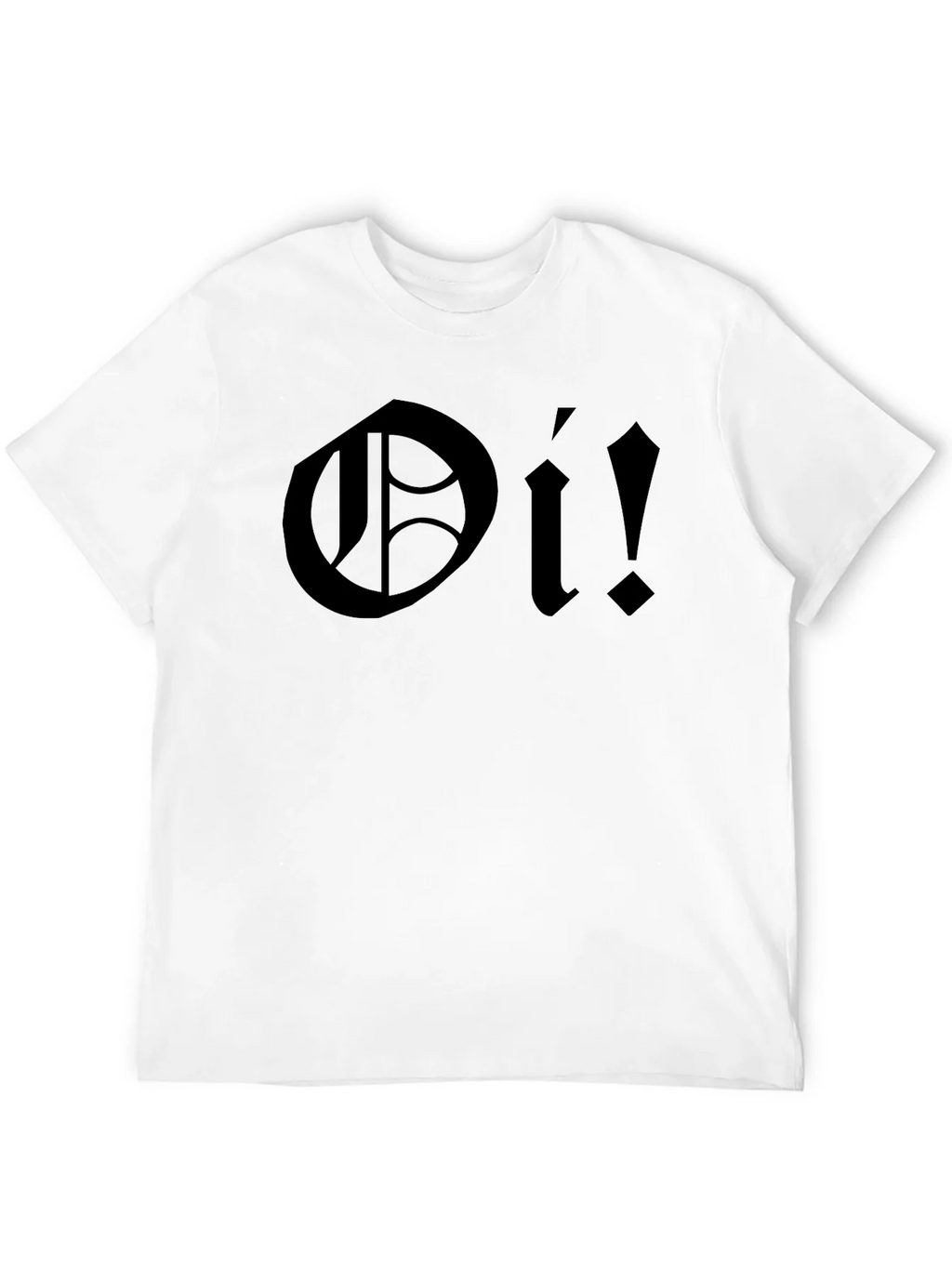 Oi! Black Graphic T-Shirt - Bold Punk Rock Style product image 11