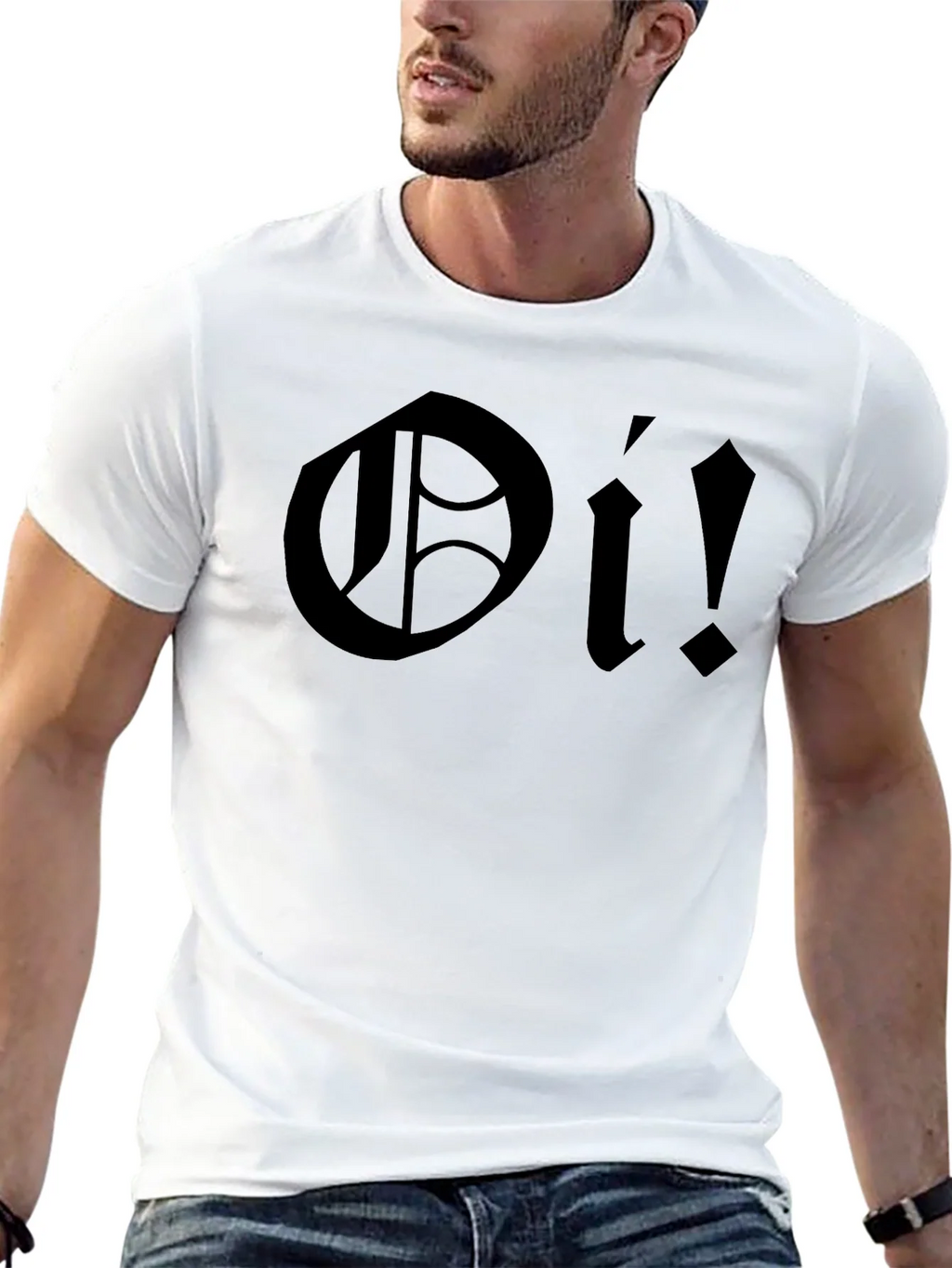 Oi! Black Graphic T-Shirt - Bold Punk Rock Style product image 12