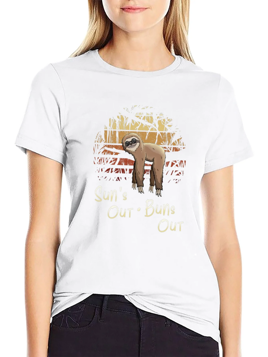 Suns Out Buns Sloth Graphic Tee product image 8
