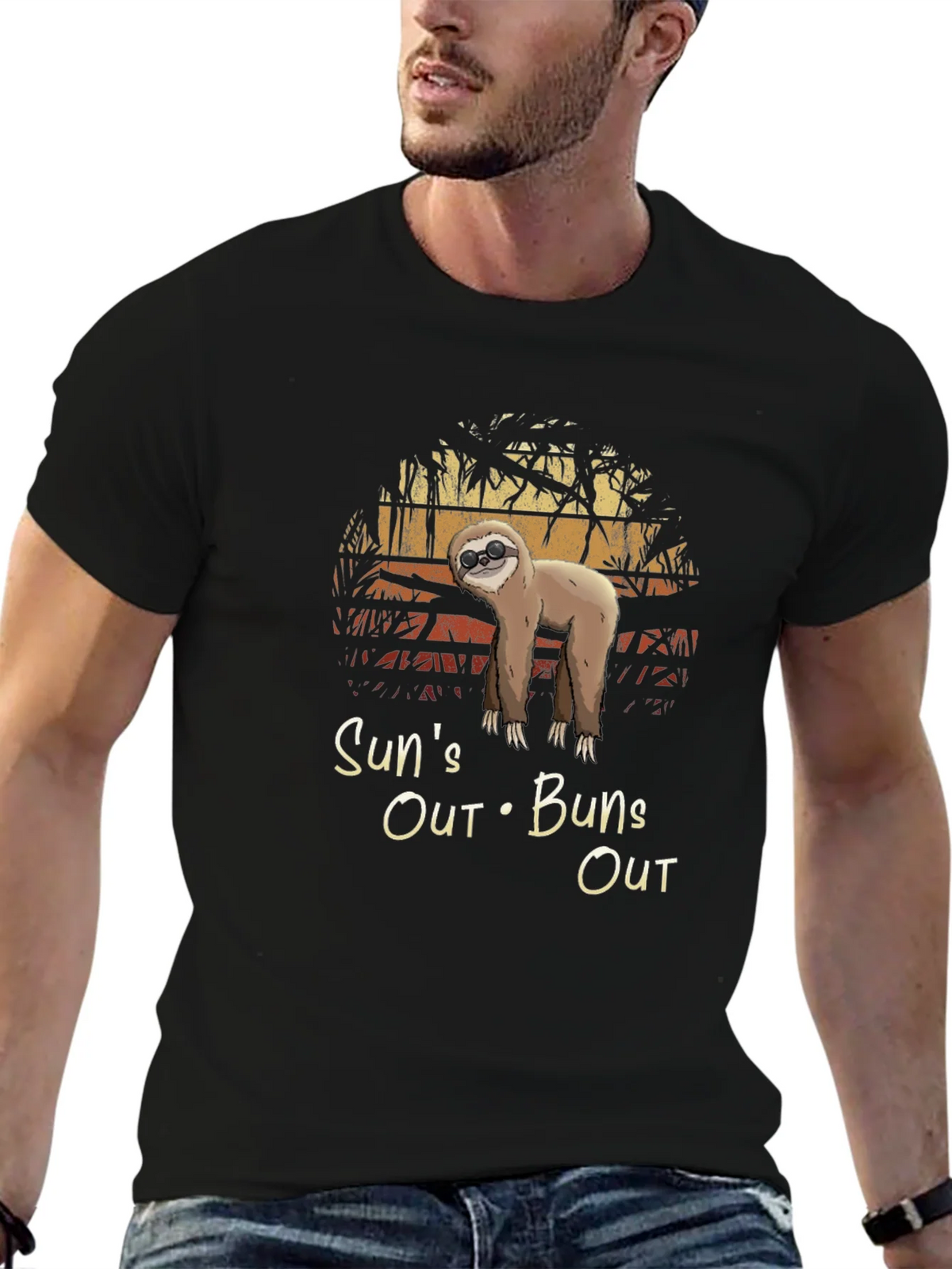 Suns Out Buns Sloth Graphic Tee product image 6
