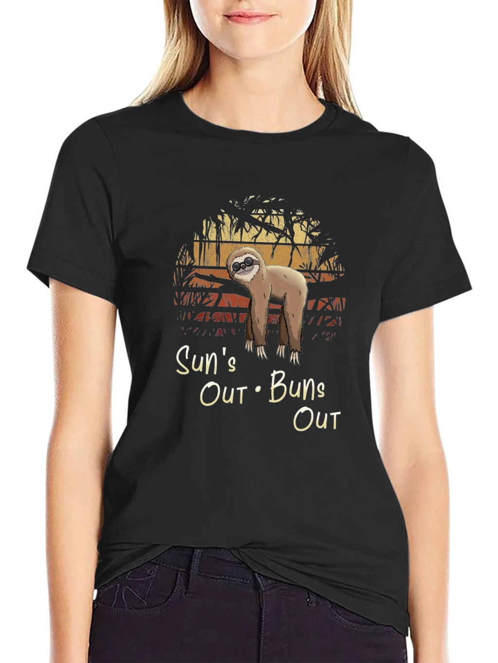 Suns Out Buns Sloth Graphic Tee product image 2
