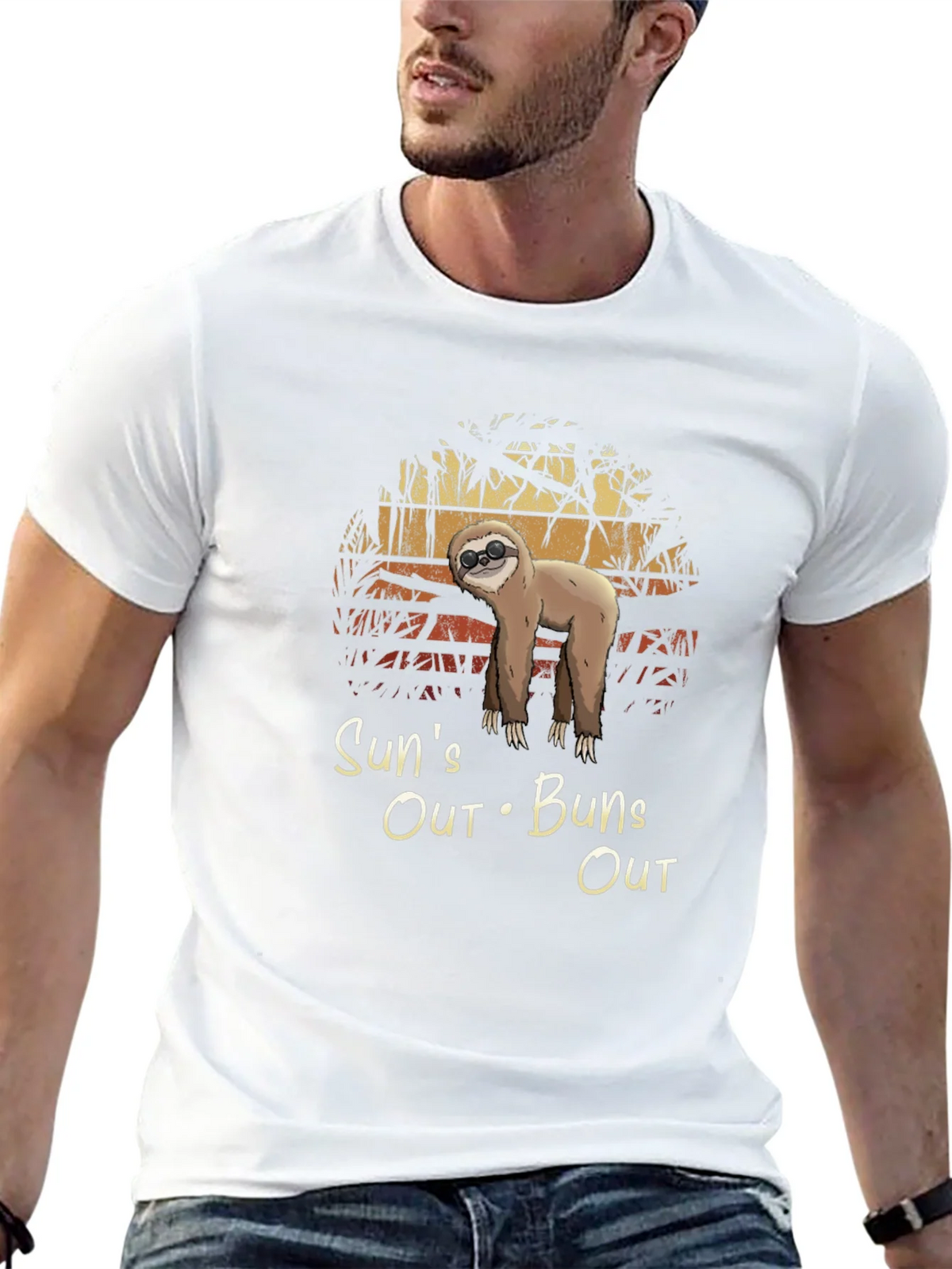 Suns Out Buns Sloth Graphic Tee product image 12