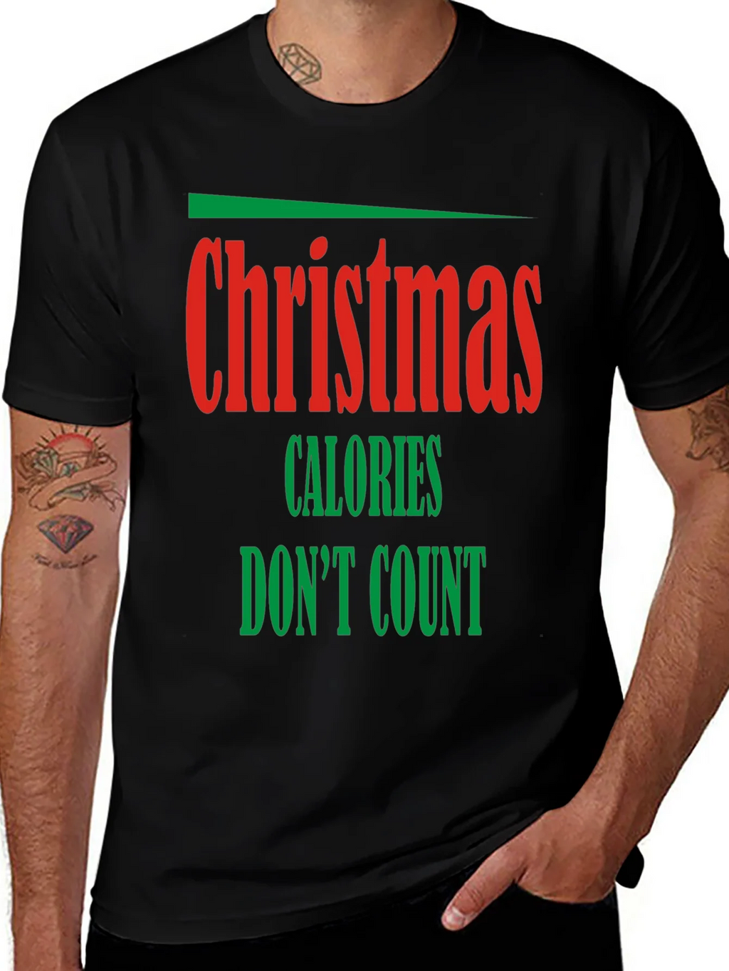 Funny Christmas Calories Dont Count Holiday T-Shirt product image 1