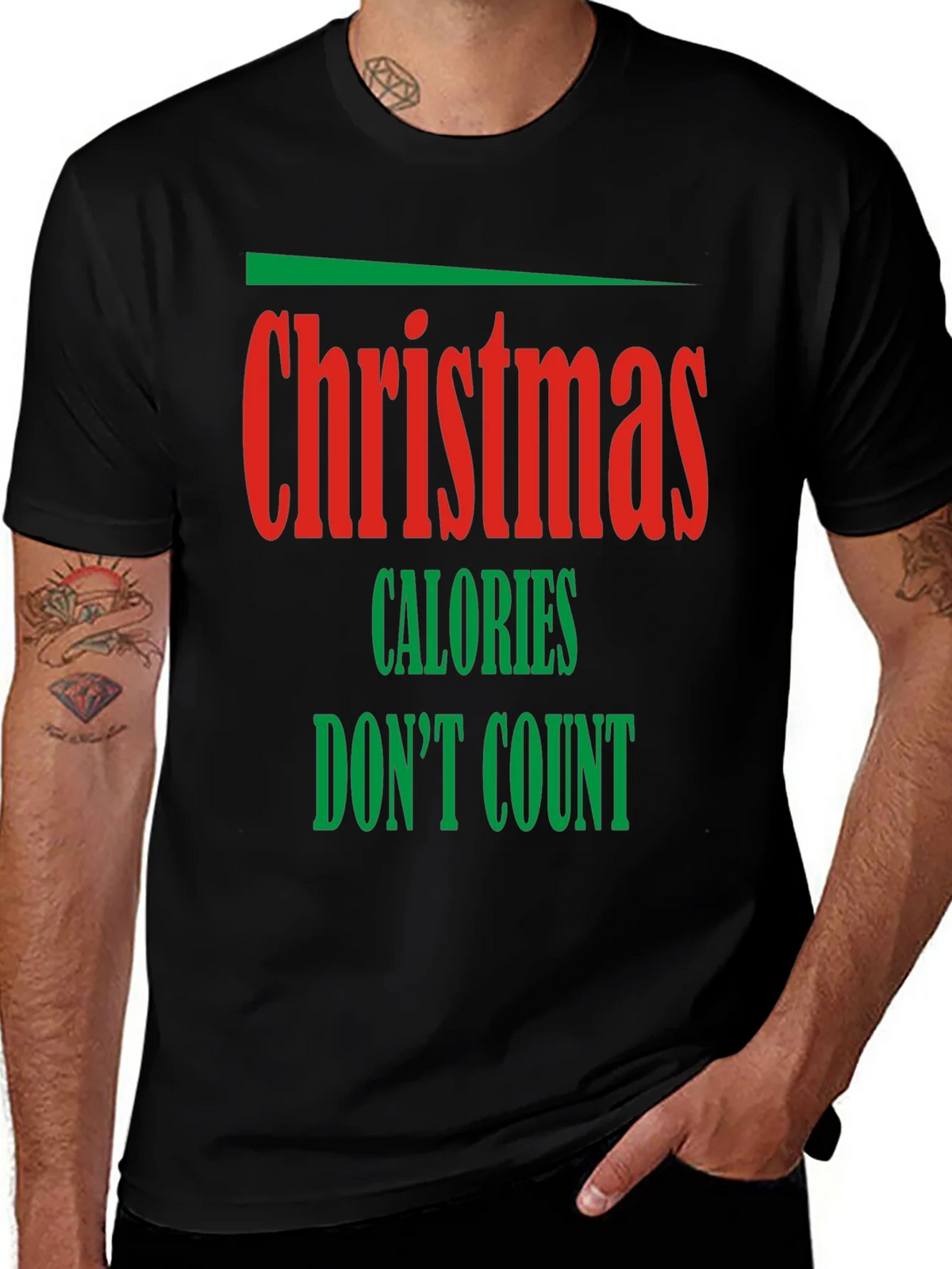 Funny Christmas Calories Dont Count Holiday T-Shirt product image 1